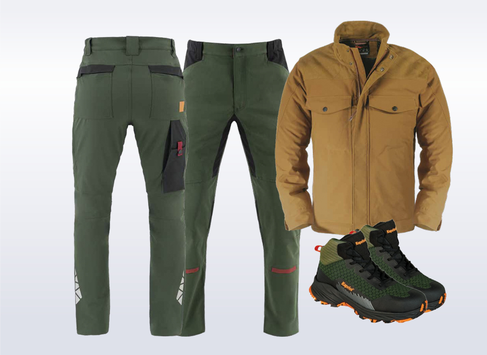 Pantaloni, giacca e calzature tecniche K-FARM